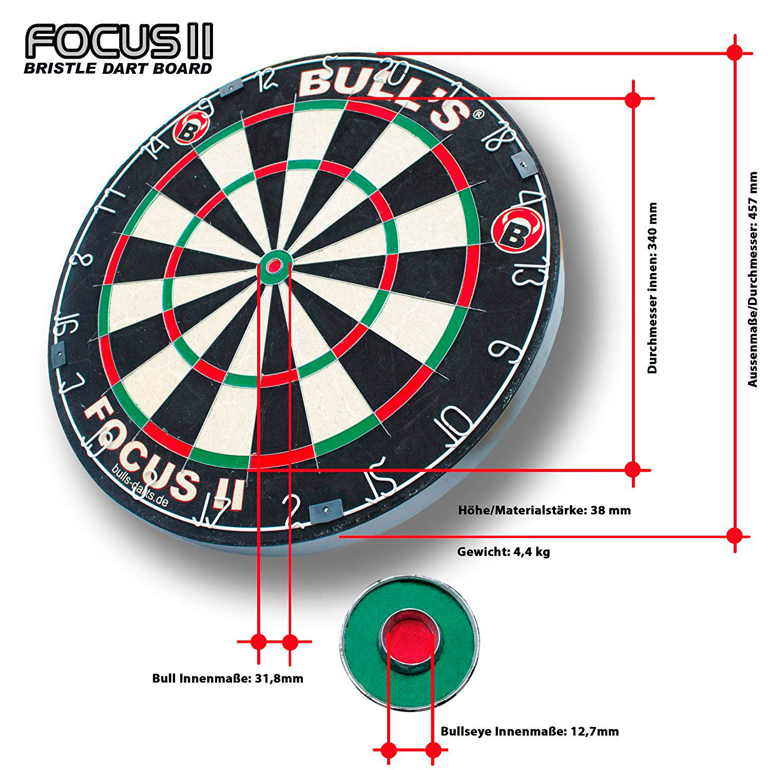 TARCZA BULL'S Focus II Bristle Board