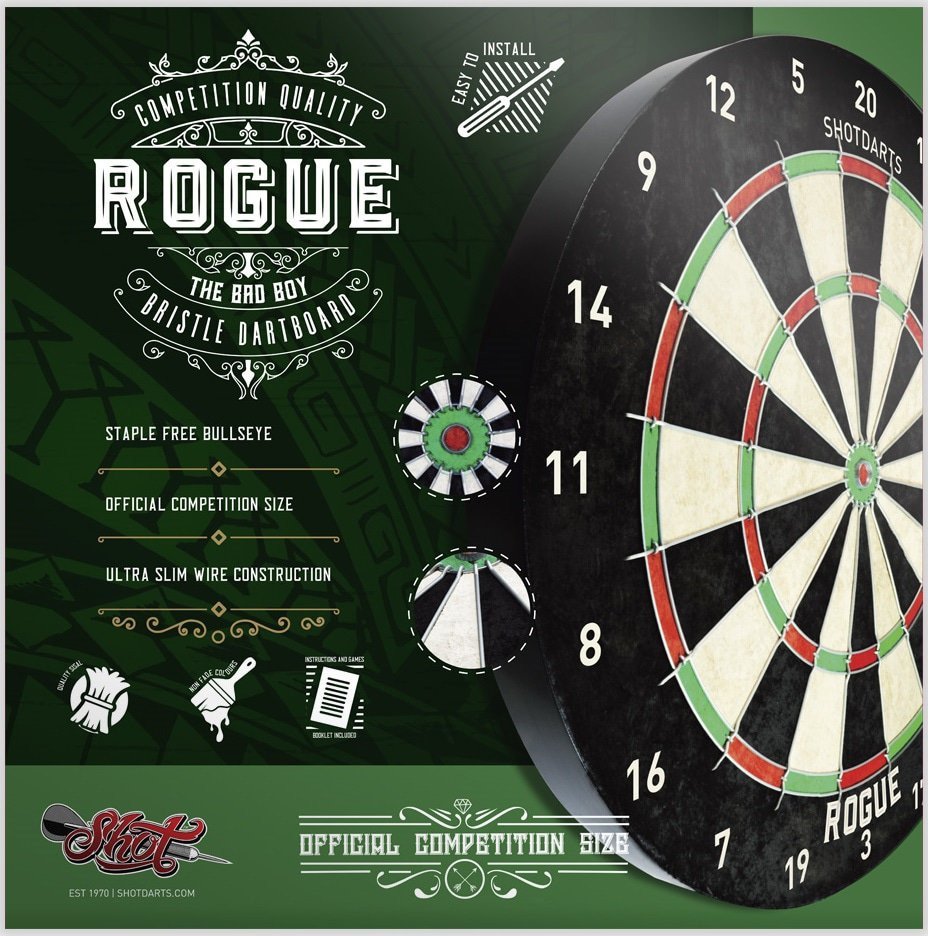 TARCZA SHOT Rogue Bristle Dartboard