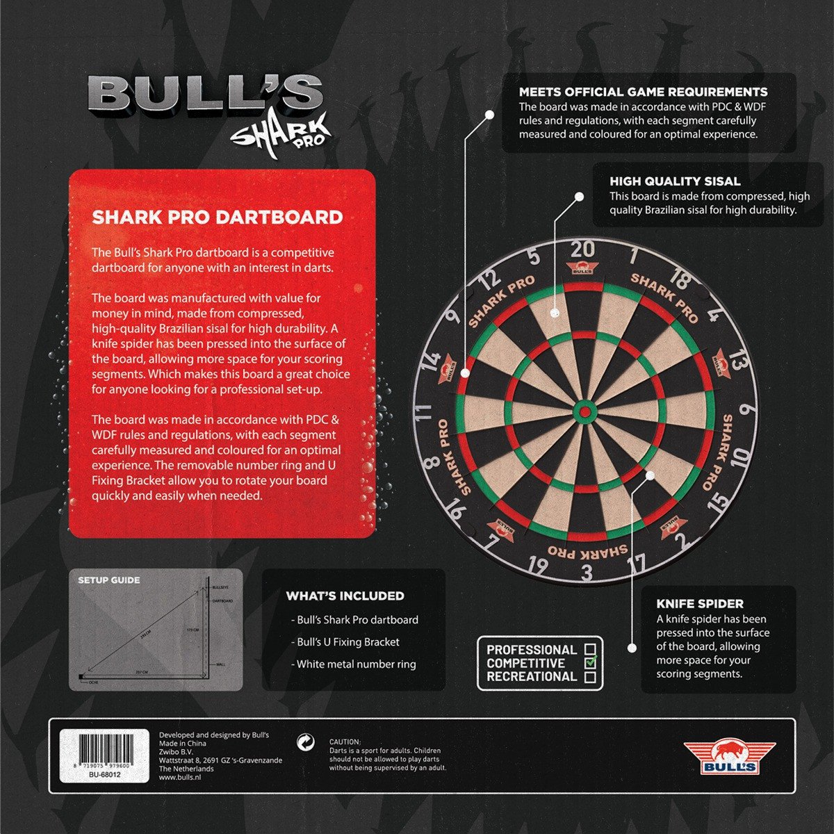 TARCZA BULL'S Shark Pro Dartboard