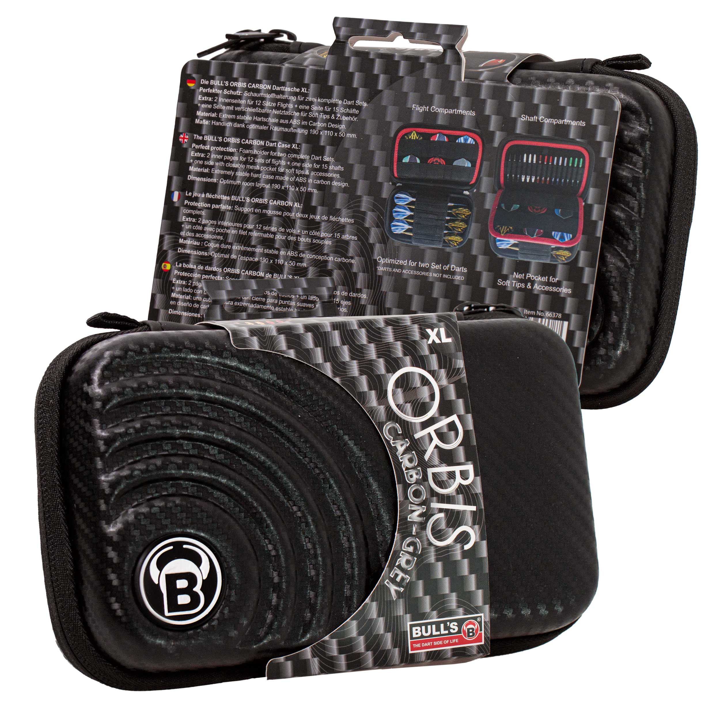 POKROWIEC ETUI NA LOTKI BULL'S Orbis HS XL Dartcase carbongrey