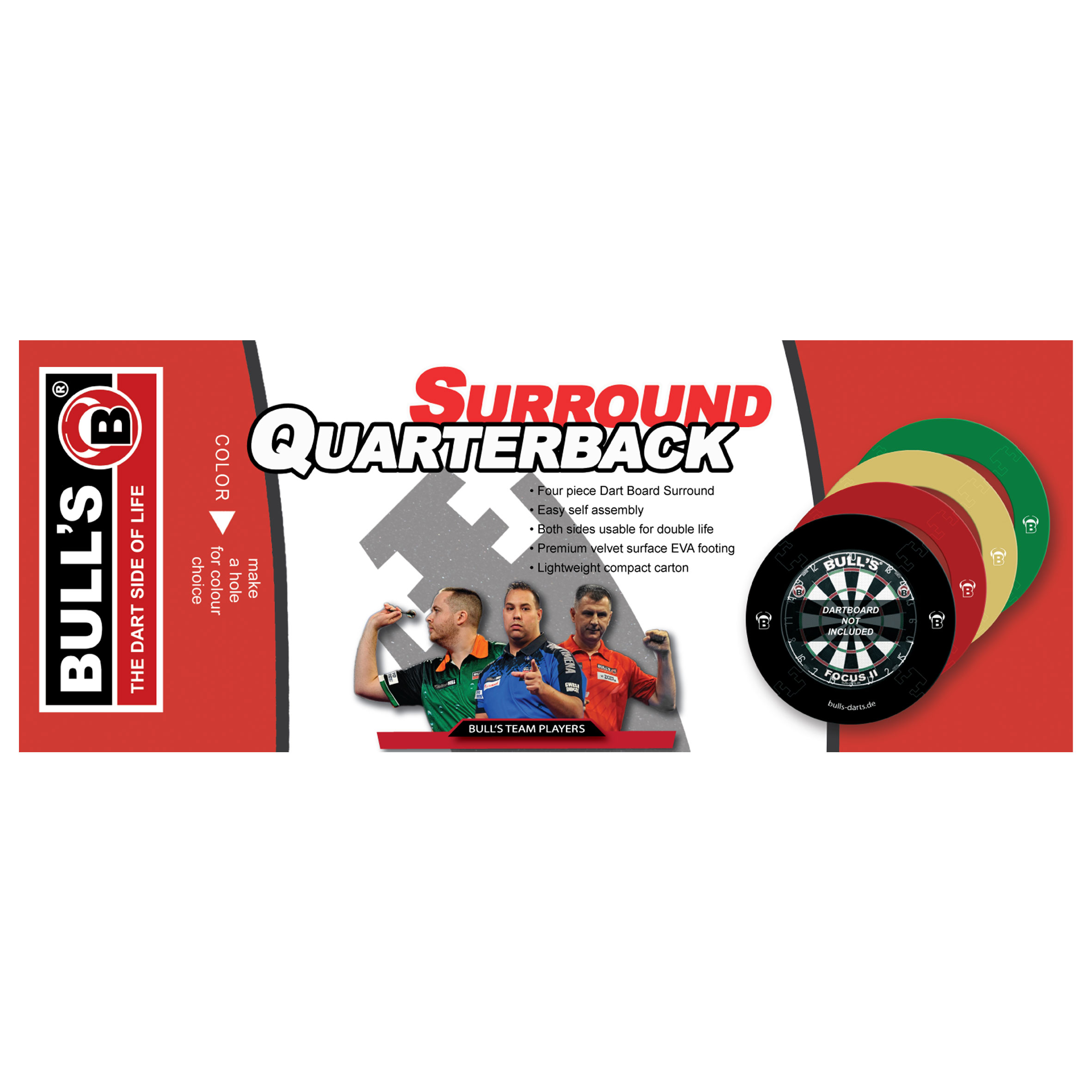 RING OPONA OCHRONNA BULL'S Quarterback EVA Dart Board Surround Czarna