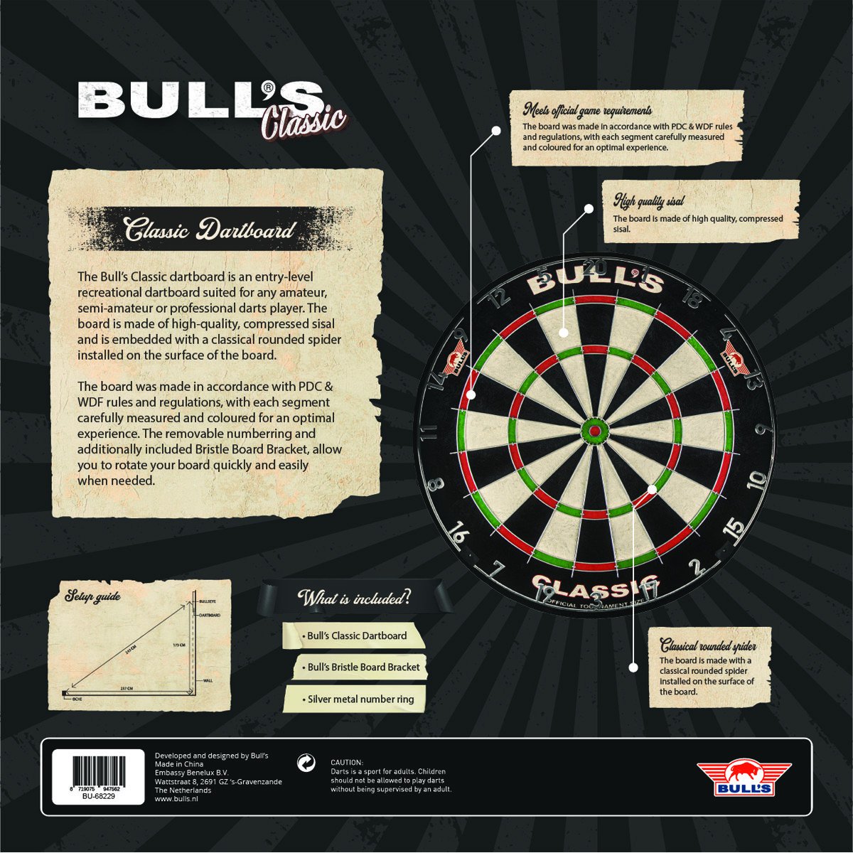 TARCZA BULL'S The Classic Dartboard