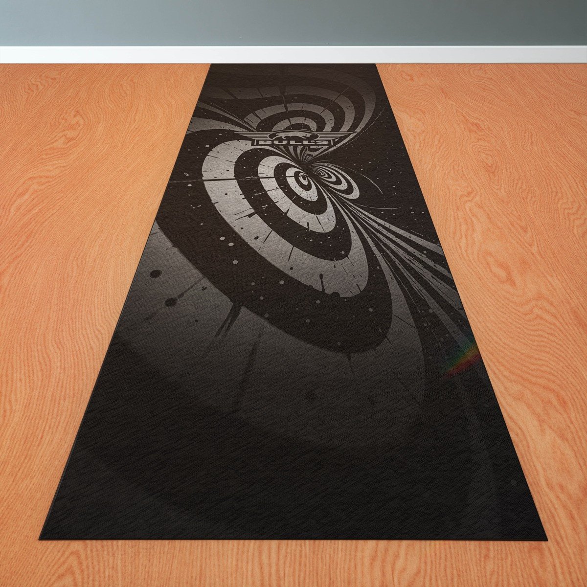 MATA OCHRONNA BULL'S llusion Carpet Dartmat Black/White 241x55cm